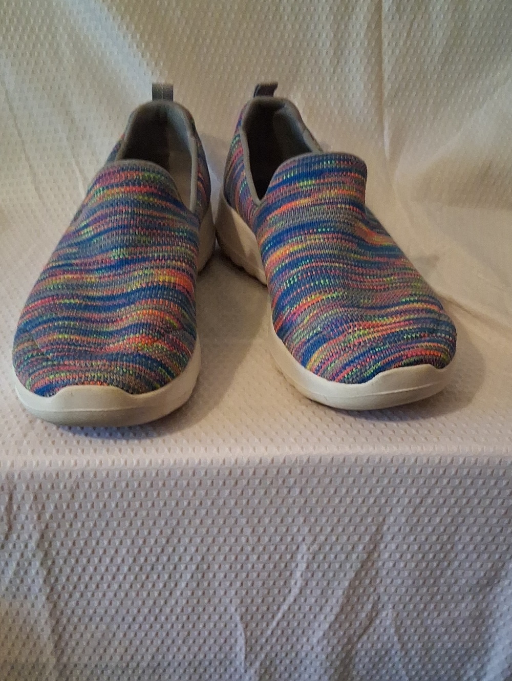 Skechers Women's 6 Multicolor Knit Slip-Ons in Blue, Grey, Yellow, Pink & Orange